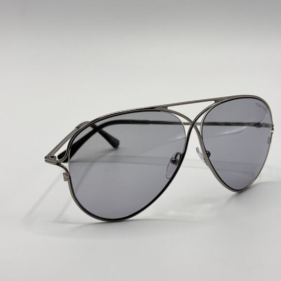 Tom Ford Sunglasses TOM N.4 14C Light Ruthenium Aviator Frame Smoke Lens 59mm